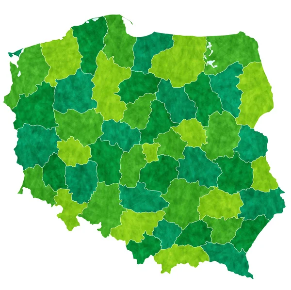 Polonia mappa paese — Vettoriale Stock